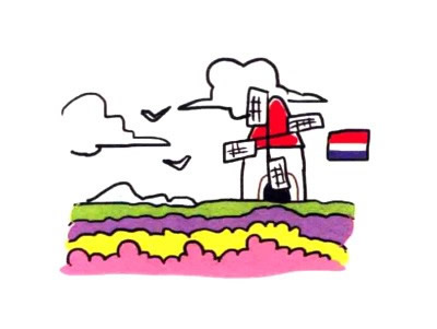四步画出郁金香简笔画图片