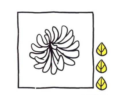 四步画出菊花简笔画图片