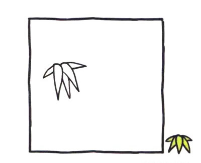 四步画出竹子简笔画图片