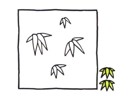 四步画出竹子简笔画图片