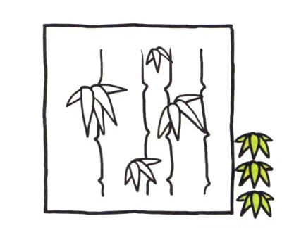 四步画出竹子简笔画图片