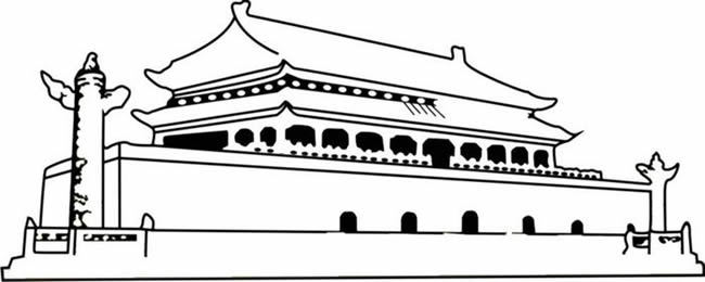 天安门简笔画图片大全