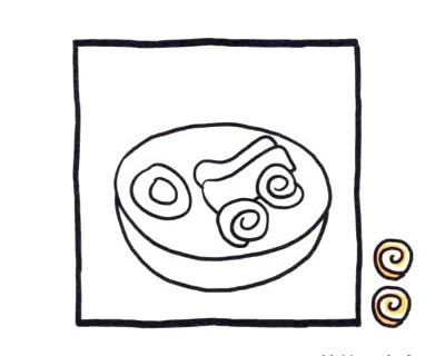 四步画出拉面简笔画图片