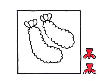 四步画出天妇罗简笔画图片
