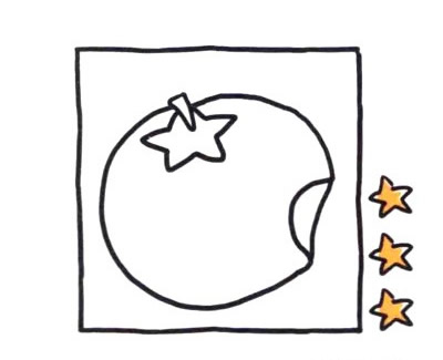 四步画出番茄简笔画图片