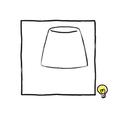 台灯简笔画四步画出