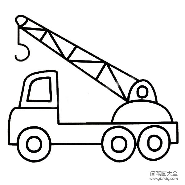 吊车简笔画