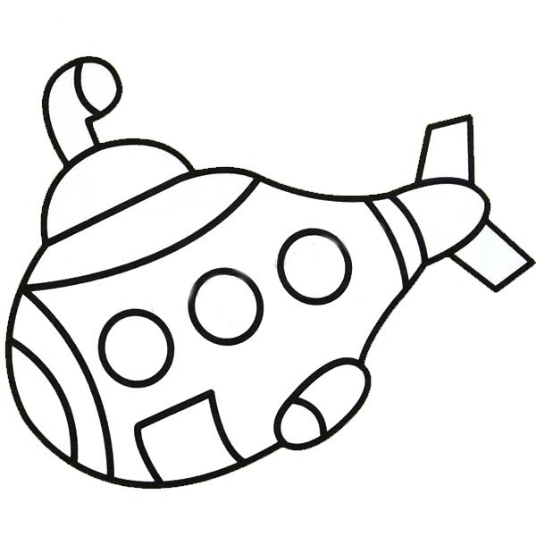 潜艇简笔画