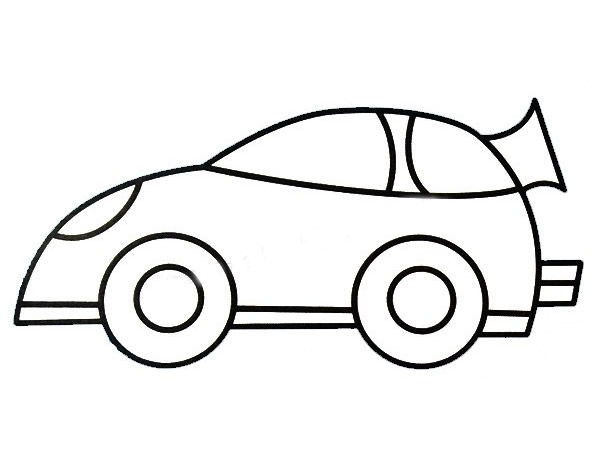 赛车简笔画