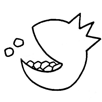 石榴简笔画图片