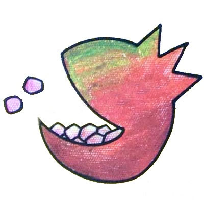 石榴简笔画彩色图片