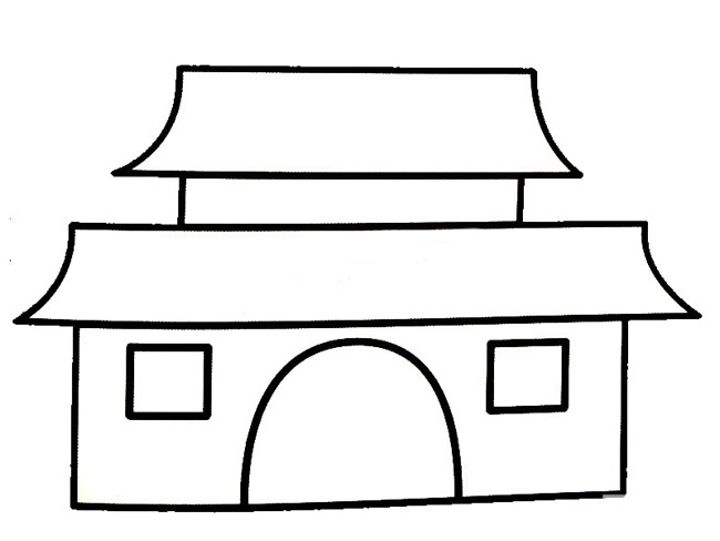 古建筑简笔画