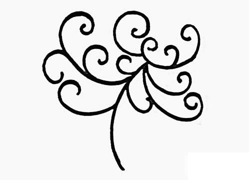 菊花简笔画