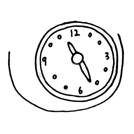 闹钟简笔画