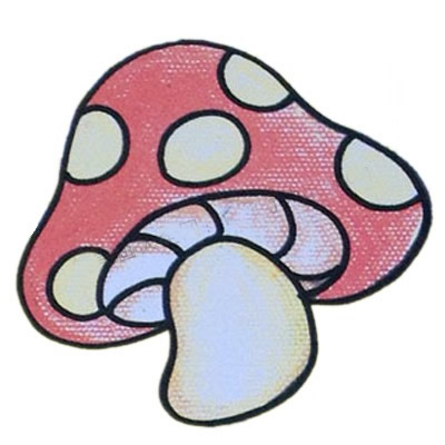 蘑菇简笔画彩色图片