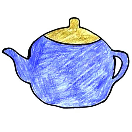 茶壶简笔画彩色图片