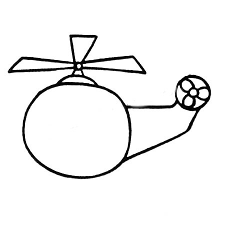 直升飞机简笔画
