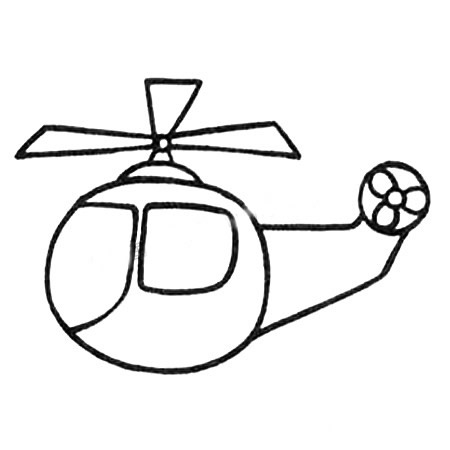 直升飞机简笔画