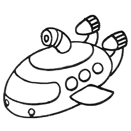 潜水艇简笔画