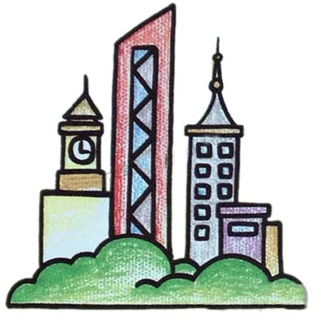 高楼大厦简笔画图片大全
