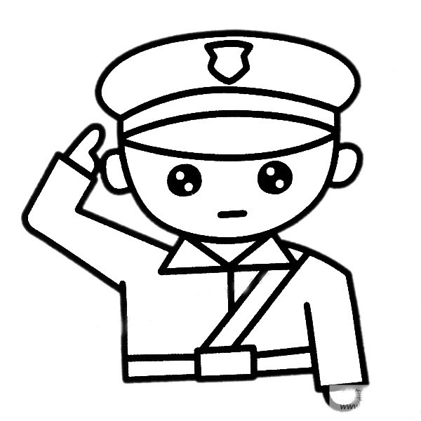 军人简笔画图片
