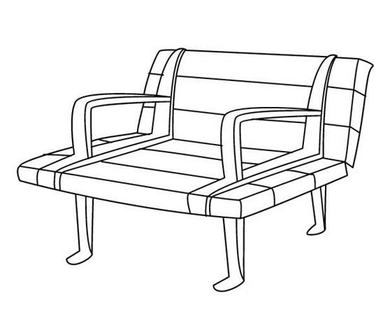 公园长椅简笔画