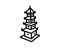中国古塔的简笔画图片