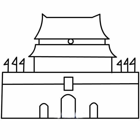 天安门的画法简笔画