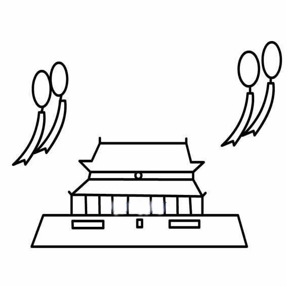 天安门的画法简笔画