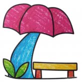 公园里漂亮的亭子简笔画