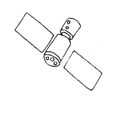 人造卫星简笔画图片