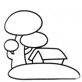 温馨的林中小屋简笔画图片