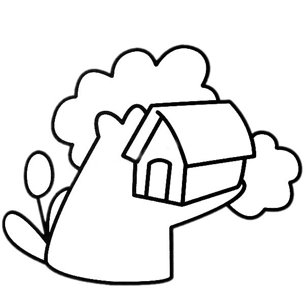 树屋简笔画图片