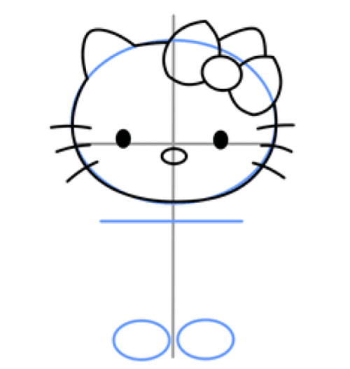 hello kitty简笔画彩色图片