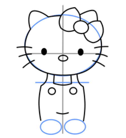 hello kitty简笔画彩色图片