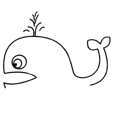鲸鱼简笔画图片大全