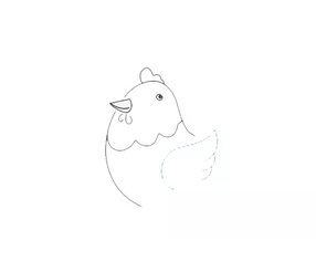 母鸡简笔画