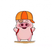 麦兜简笔画画法步骤教程