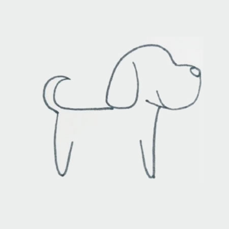 斑点狗简笔画