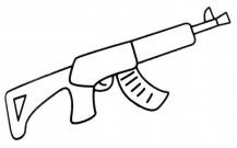 玩具步枪简笔画彩色图片