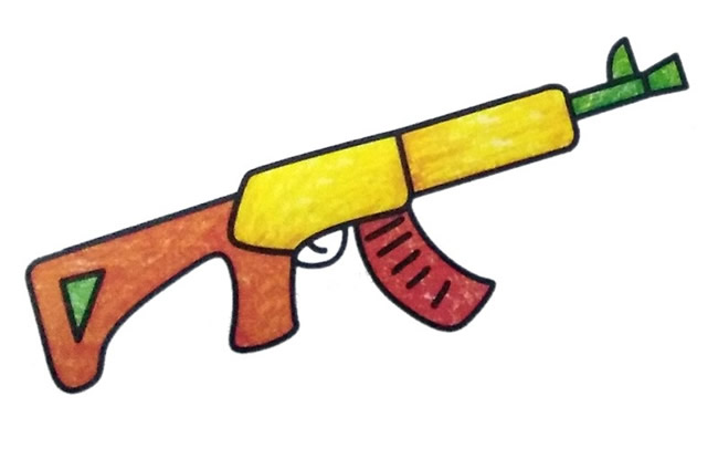 玩具步枪简笔画彩色图片