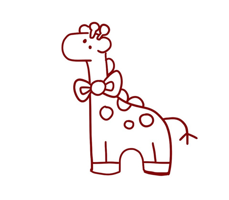 长颈鹿简笔画图片