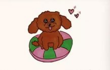 一只泰迪狗的画法步骤教程