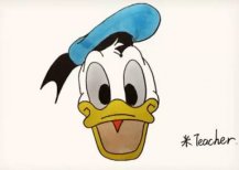 卡通唐老鸭简笔画的画法步骤