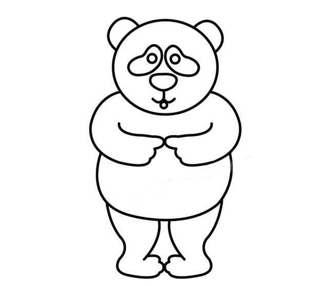 大熊猫简笔画图片