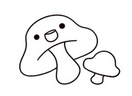 卡通蘑菇简笔画图片
