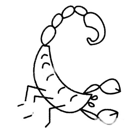 蝎子简笔画图片