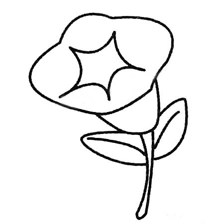 牵牛花简笔画图片