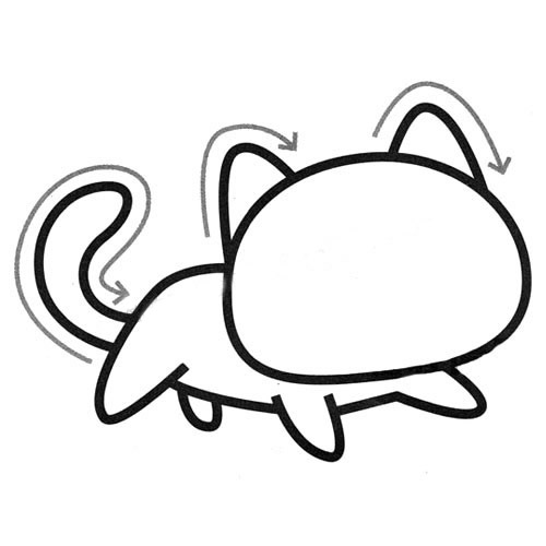 可爱的小猫简笔画图片