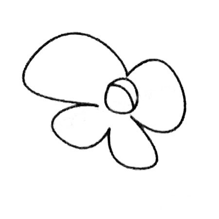 蝴蝶花简笔画